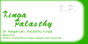 kinga palasthy business card