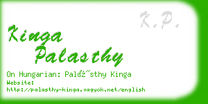 kinga palasthy business card